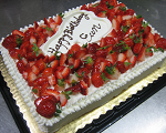 Fresh Strawberry Birthday Cake